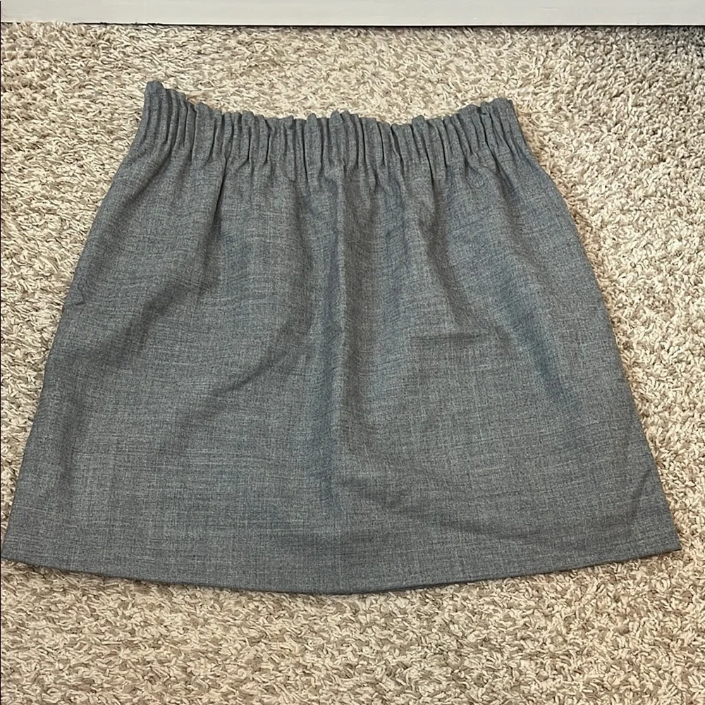 Bundle - J. Crew Paper Bag Gray and Red Mini Bubble Pull On Skirts - Size 2 & 4